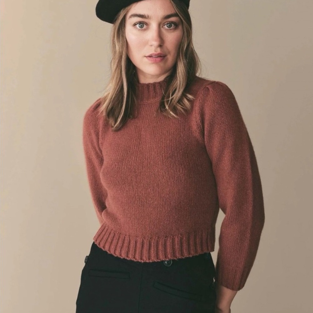 Doen Heirloom May Cashmere Sweater Dusty Rose Size Small - Picture 2 of 11